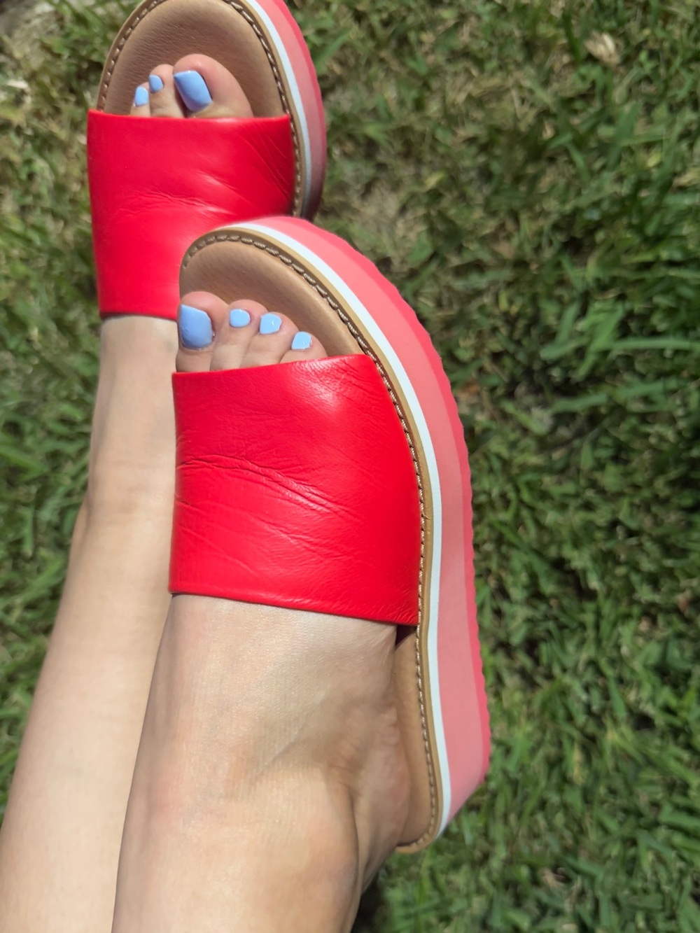 MATISSE Upper Leather Jackie Sandals Red Orange